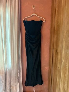 House of CB Strapless Black Evening Gown